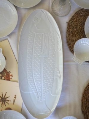 Fuente Pez XXL porcelana francesa