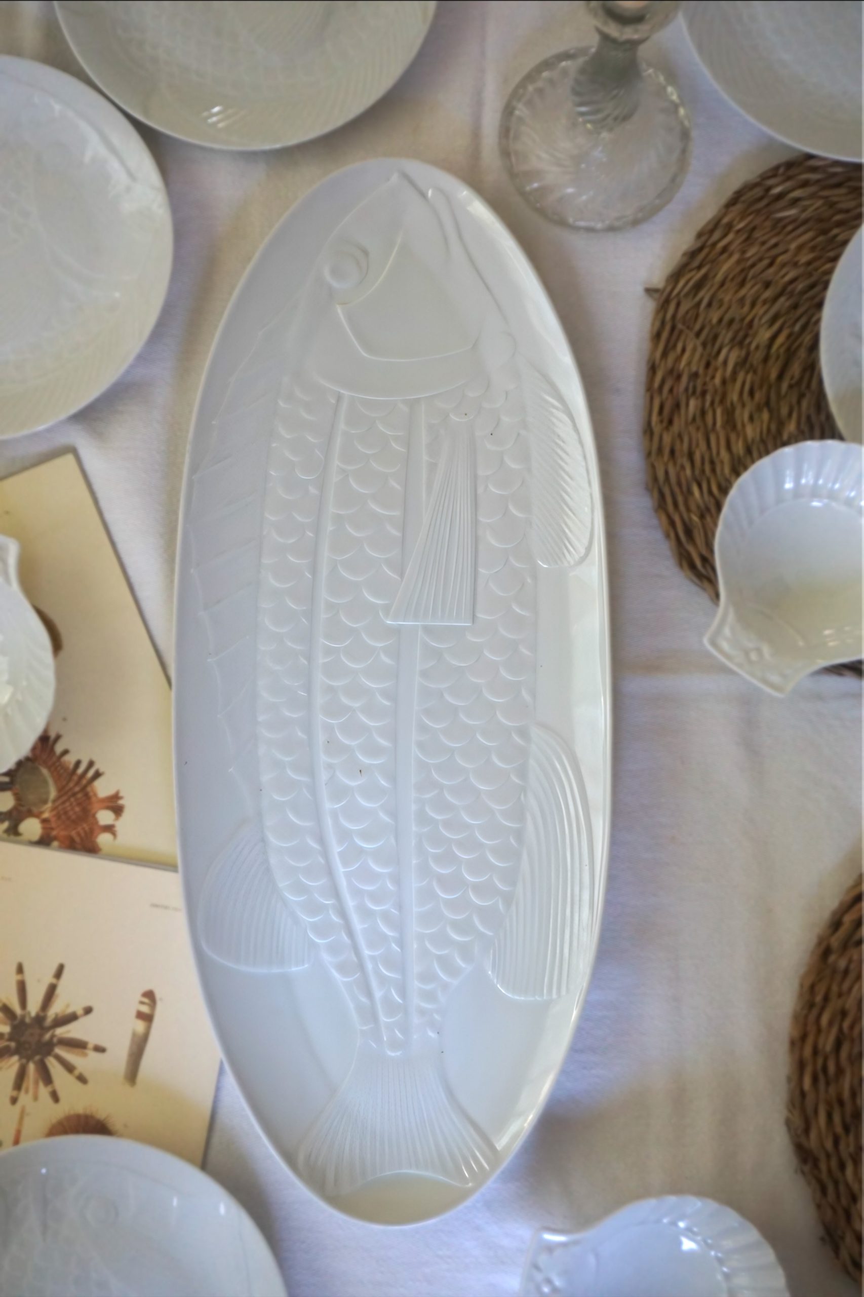 Fuente Pez XXL porcelana francesa